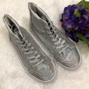 Vans silver sneakers size 3kids